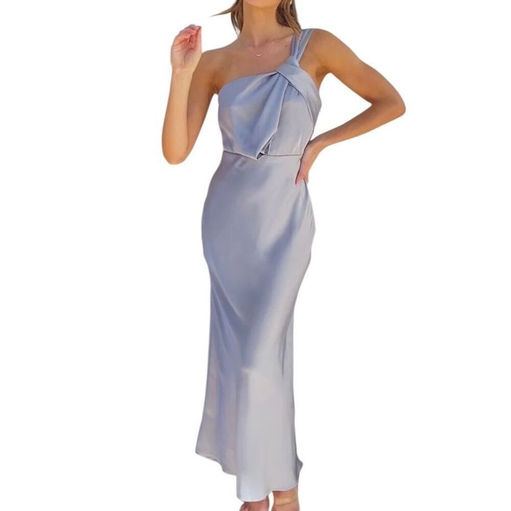 NWT Billy J Greta One Shoulder Maxi Dress 10